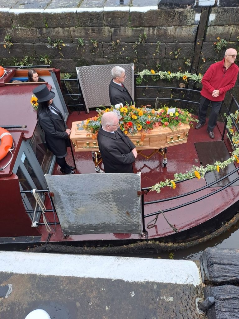 View of coffin from above